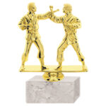 Trofeo plástico Karate Doble RP-8095