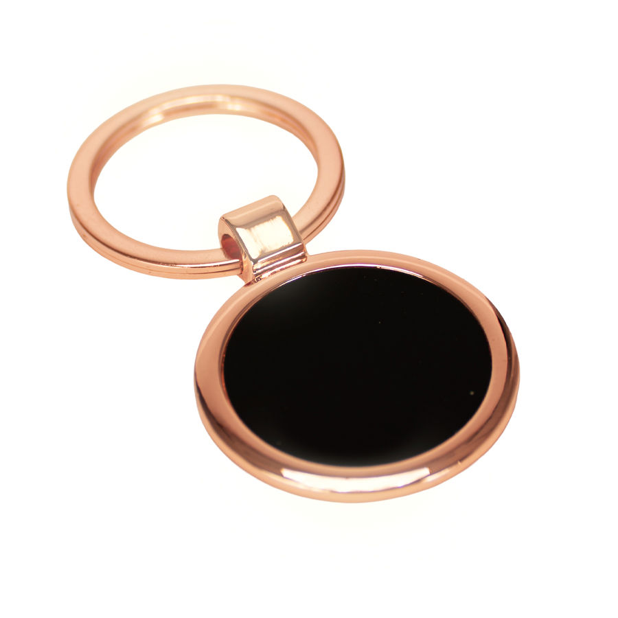 Llavero redondo encobrizado negro "PETE" - Imagen 3