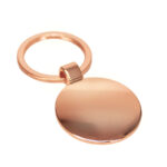 Llavero redondo encobrizado negro "PETE"