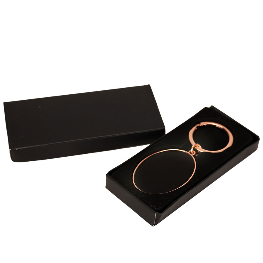 Llavero ovalado encobrizado negro "SAM" - Imagen 2