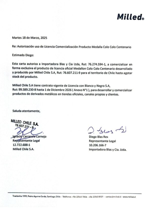 Medallón Conmemorativo Centenario Colo Colo - Imagen 8