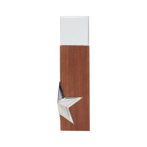 Trofeo de Madera y Cristal "Silver Star"