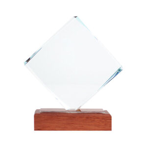 Trofeo Galvano de Madera y Cristal "Fischer"