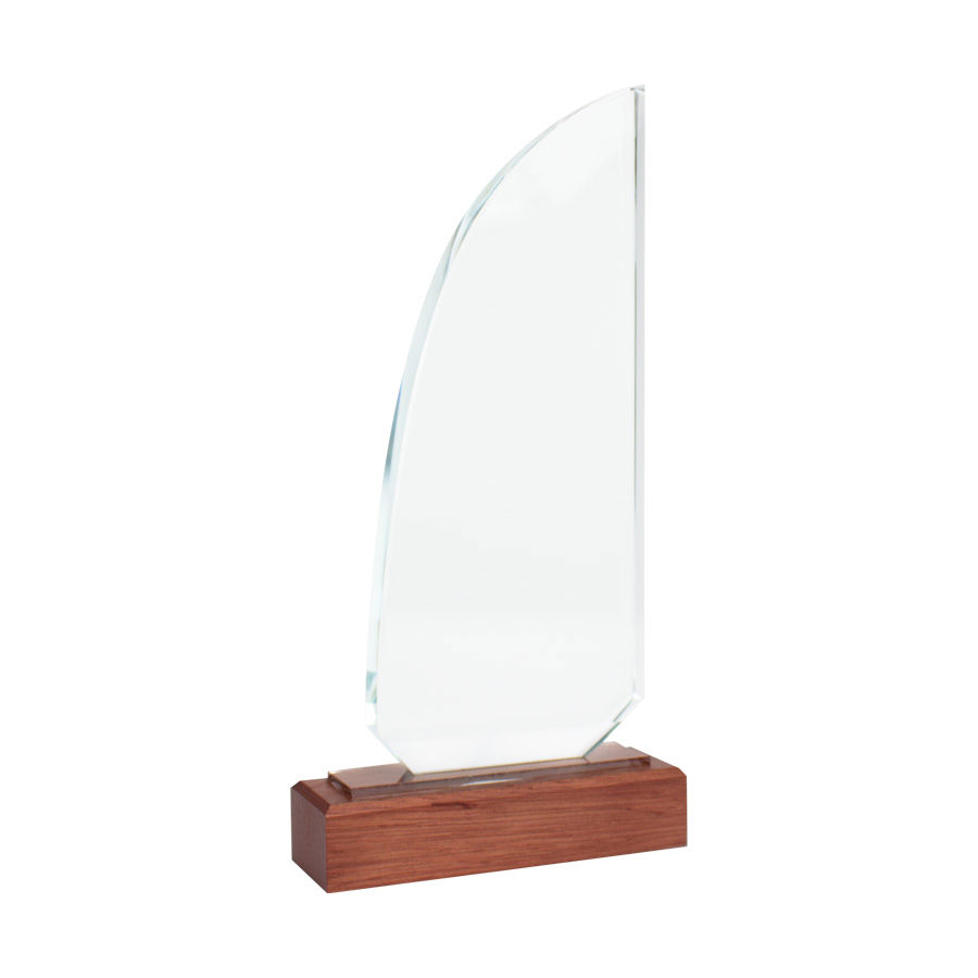 Trofeo Galvano de Madera y Cristal "Sail" - Imagen 2