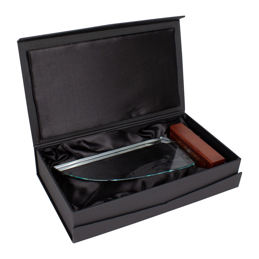 Trofeo Galvano de Madera y Cristal "Sail" - Imagen 3