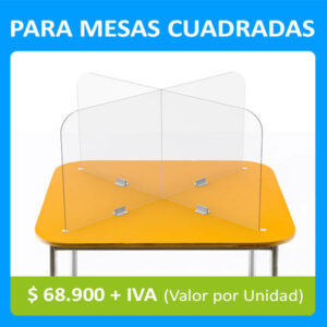 Acrílico Para Mesa Cuadrada