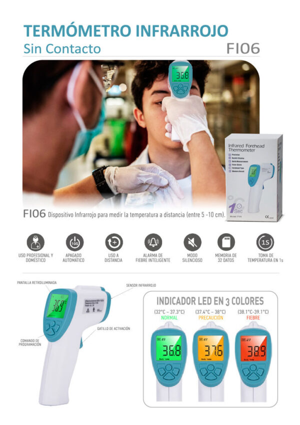 Termómetro Infrarrojo FI06 - Imagen 6