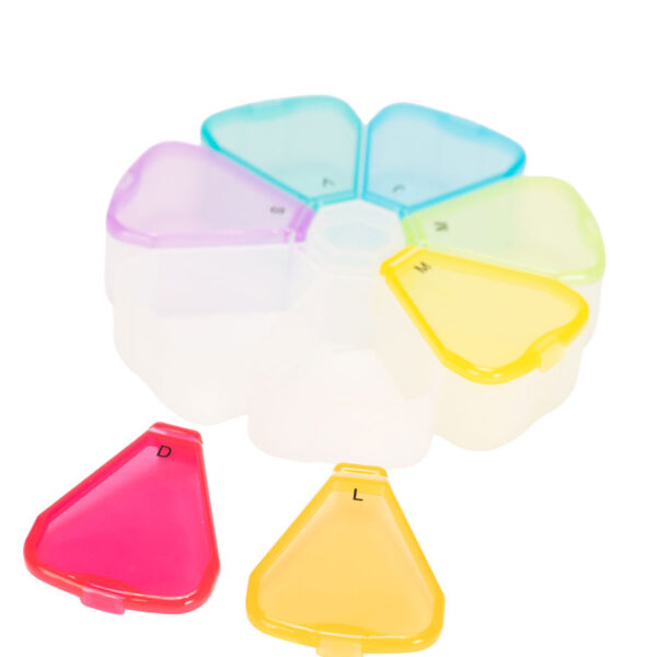 Pastillero Plástico 7 días "FLOWER" - Imagen 7