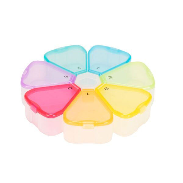 Pastillero Plástico 7 días "FLOWER" - Imagen 6