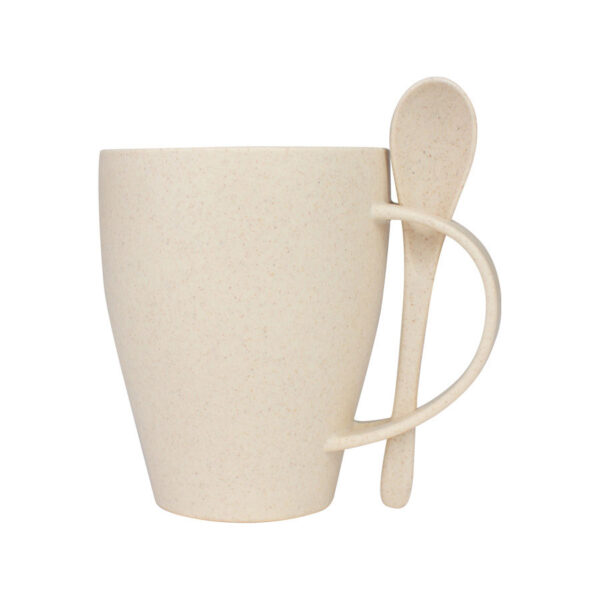 Mug de caña de Trigo con Cuchara 400cc - Imagen 5