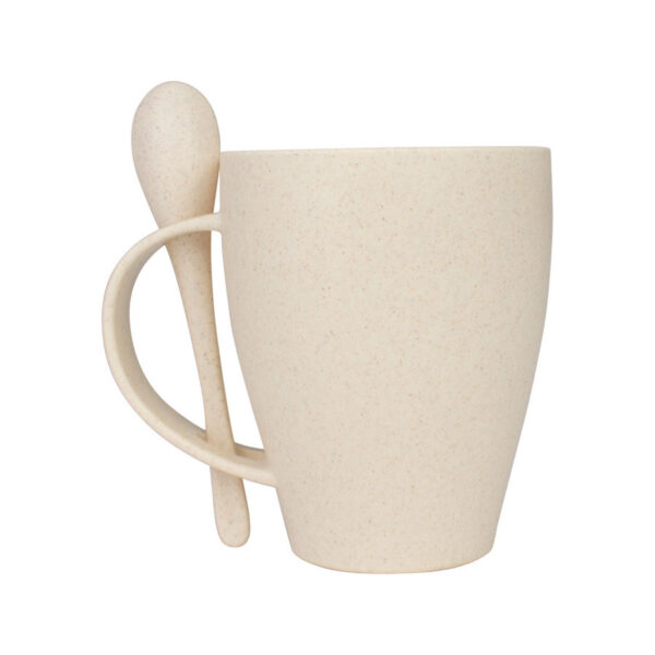 Mug de caña de Trigo con Cuchara 400cc - Imagen 6