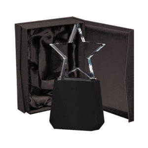 Galvano Cristal con Base de Madera BLAS 27