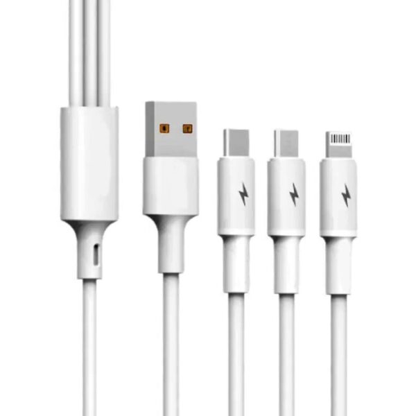 Cable Conector Multicargador Blanco T66 - Imagen 5