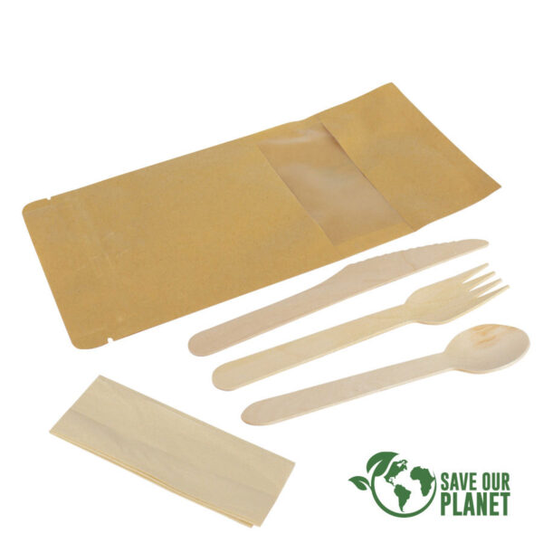 Set de cubiertos Sustentable bolsa ZIP - Imagen 9