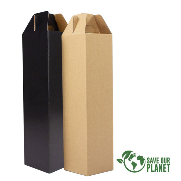 Caja autoarmable con asas, para 1 botella de Vino - Imagen 5