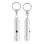 Llavero Linterna plateada LED