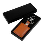 Llavero Simil Eco-cuero Café