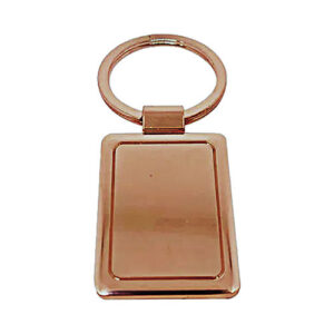 Llavero metálico rectangular encobrizado K70