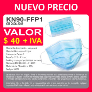 Mascarilla KN90 - FFP1