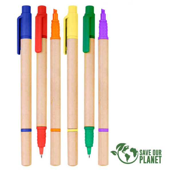 Bolígrafo Ecológico con Destacador - Imagen 7