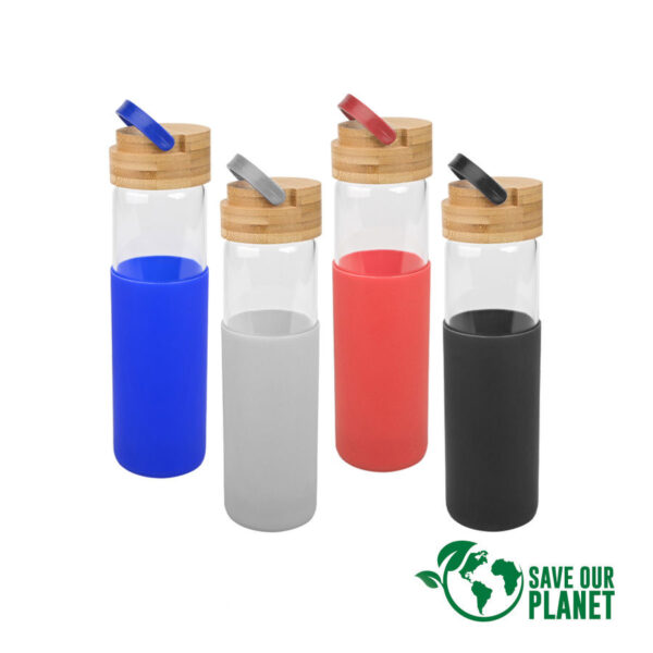 Botella de Vidrio con funda de silicona 600cc - Imagen 9