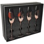 Set de 4 Copas Champagne Encobrizadas M85