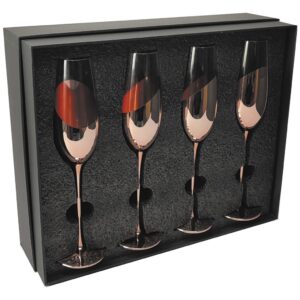 Set de 4 Copas Champagne Encobrizadas M85