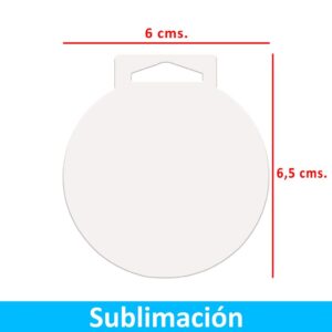 Medalla Acrílico Sublimable Blanco MD 151
