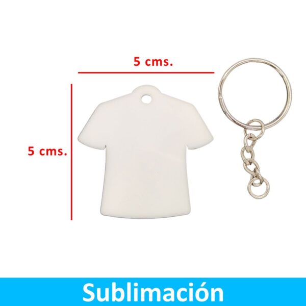 Llavero Acrílico Blanco Sublimable Camiseta NI20 - Imagen 5