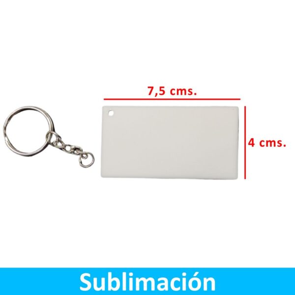 Llavero Acrílico Blanco Sublimable Rectangular NI25 - Imagen 5