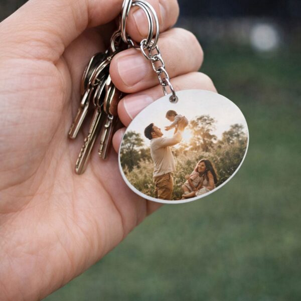 Llavero Acrílico Blanco Sublimable Ovalado NI30 - Imagen 6