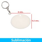 Llavero Acrílico Blanco Sublimable Ovalado NI30