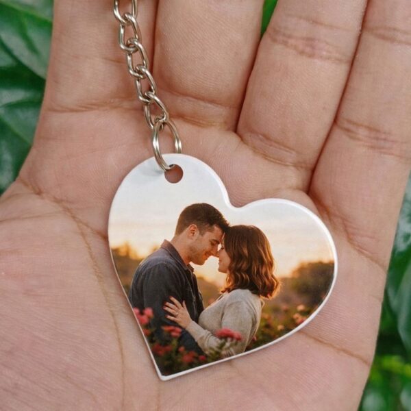 Llavero Acrílico Blanco Sublimable Corazón NI35 - Imagen 6