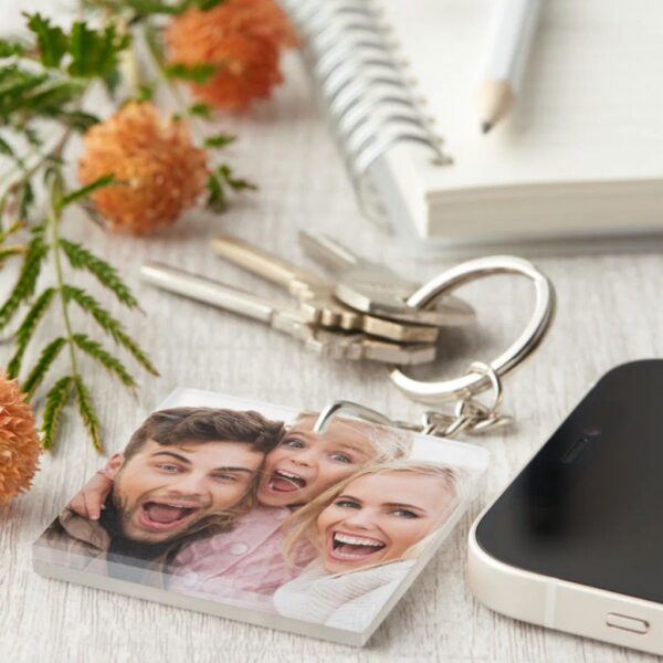 Llavero Acrílico Blanco Sublimable Cuadrado NI40 - Imagen 6