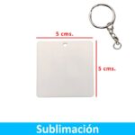 Llavero Acrílico Blanco Sublimable Cuadrado NI40