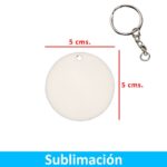 Llavero Acrílico Blanco Sublimable Redondo NI45