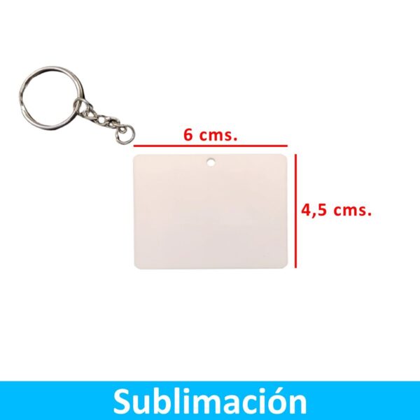Llavero Acrílico Blanco Sublimable Rectangular NI50 - Imagen 5