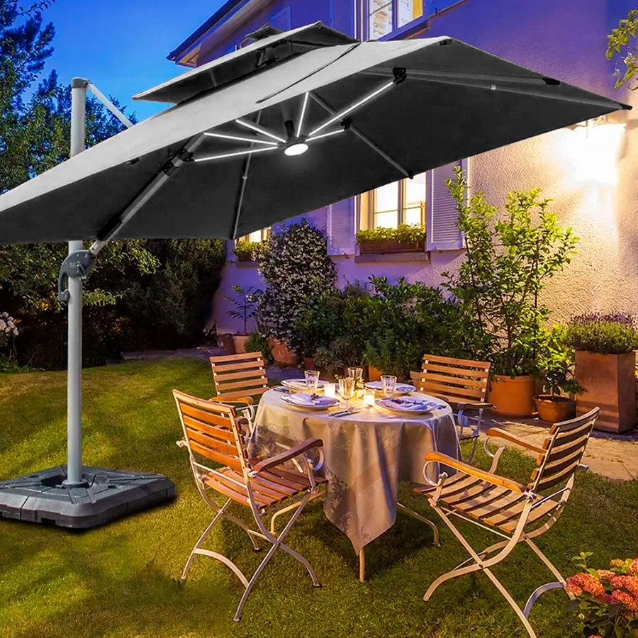 Quitasol WINDPROOF - UV - LED de 3x3M - Imagen 4