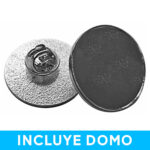 Piocha Broche Redondo Plateado (Pins) 25mm
