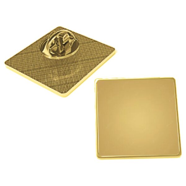 Piocha Broche Cuadrado Dorado (Pins) - Imagen 5