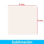 Posavaso Acrílico Blanco Sublimable Cuadrado PO10