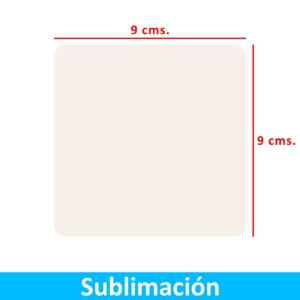 Posavaso Acrílico Blanco Sublimable Cuadrado PO10