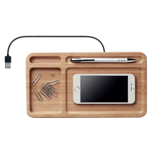 Cargador Inalámbrico Escritorio Bamboo T70 - Imagen 9