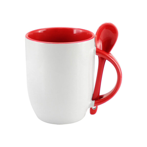 Tazón Cerámico 330cc Sublimación con Cuchara - Imagen 5