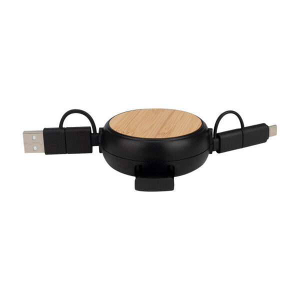 Connect Multicargador Retráctil 4 en 1 de ABS/Bamboo - Imagen 9