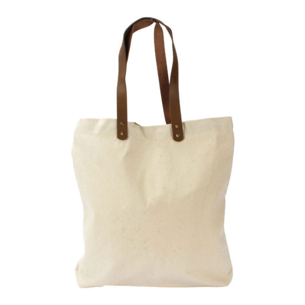 Bolsa de Compras 10oz Canvas asas Cuero - Imagen 8