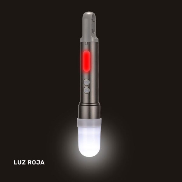 USB Linterna Táctica y lámpara recargable "HOOK" 15-en-1 - Imagen 8