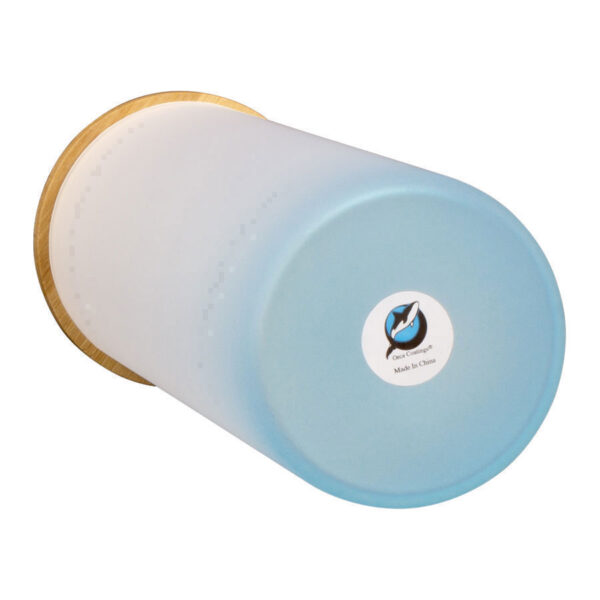 Botella Vidrio Borosilicato Sublimación, tapa Bamboo 500cc - Imagen 6