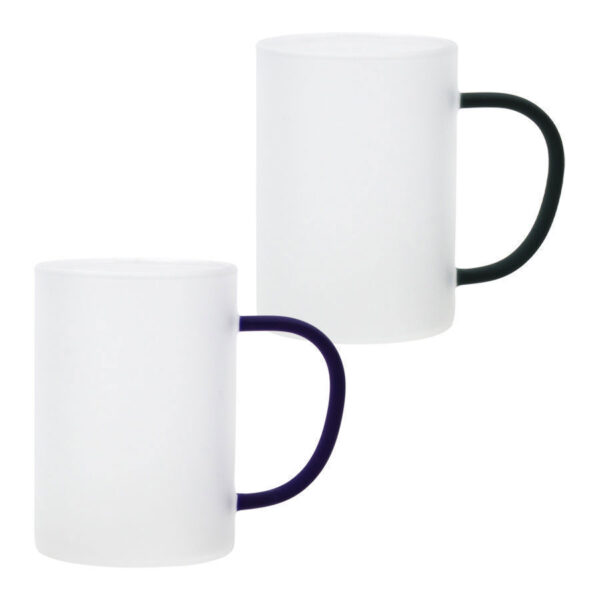 Tazón Vidrio Empavonado 330cc Sublimación, asa color. - Imagen 10